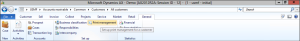 From the customers maintenance form, select the Print Management option from the Setup group of the General Ribbon Bar