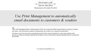 Use Print Management to Automatically Email Documents to Customers & Vendors