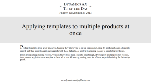 Applying templates to multiple products at once