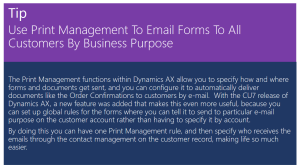 Use Print Management To Email Forms To All Customers By Business Purpose